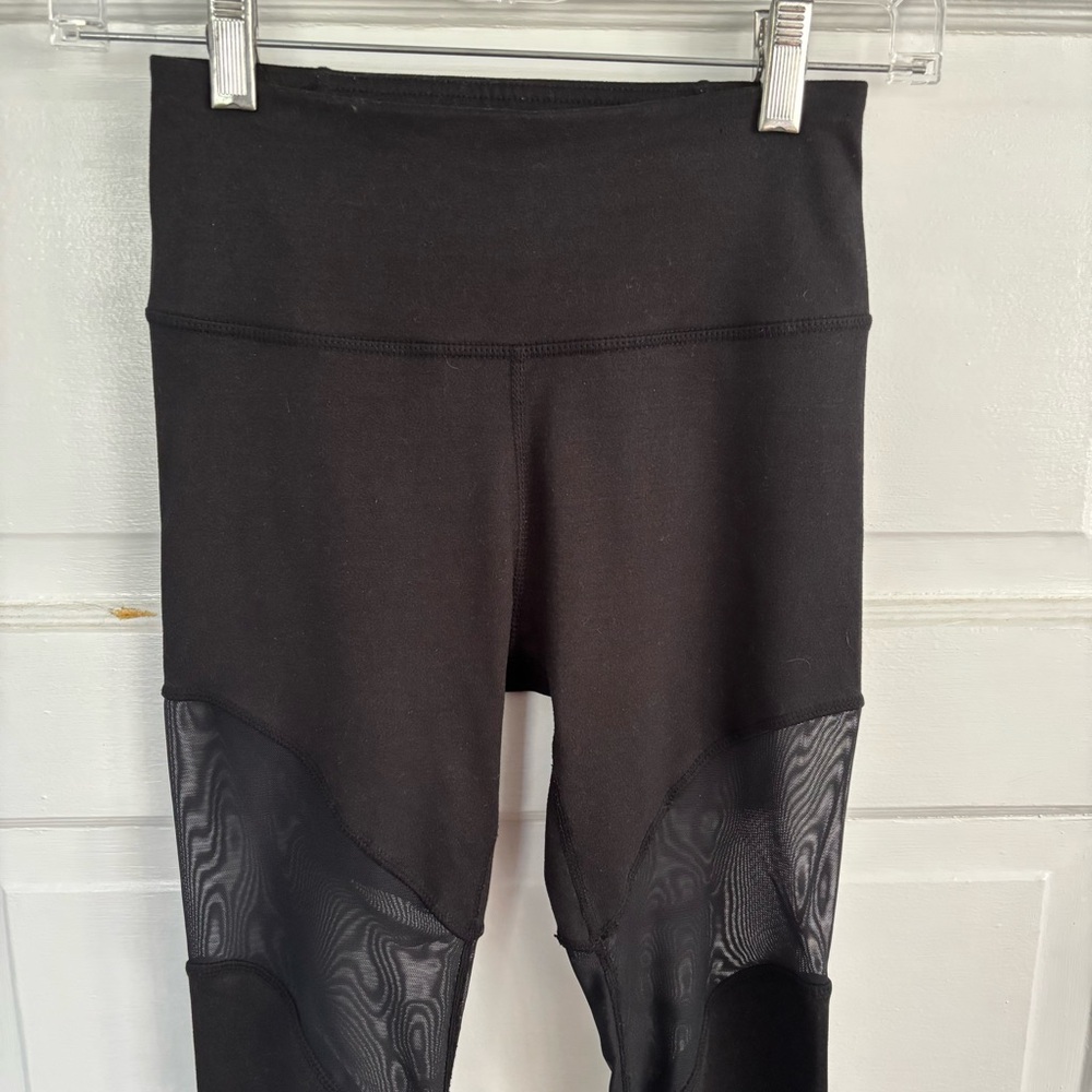 C&C California Black Leggings with Mesh Detail